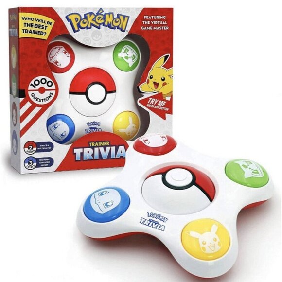 Pokemon Trainer Handheld Trivia Game Electronic 1000 Questions Pikachu - Picture 2 of 5